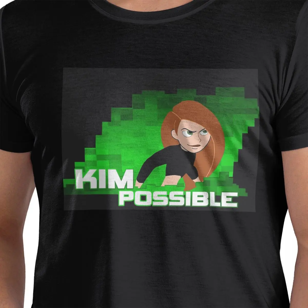 

Кім Possible аниме зеленый свет футболка из 100% хлопка мужские модные футболки мужские с круглым вырезом с коротким рукавом S-6XL