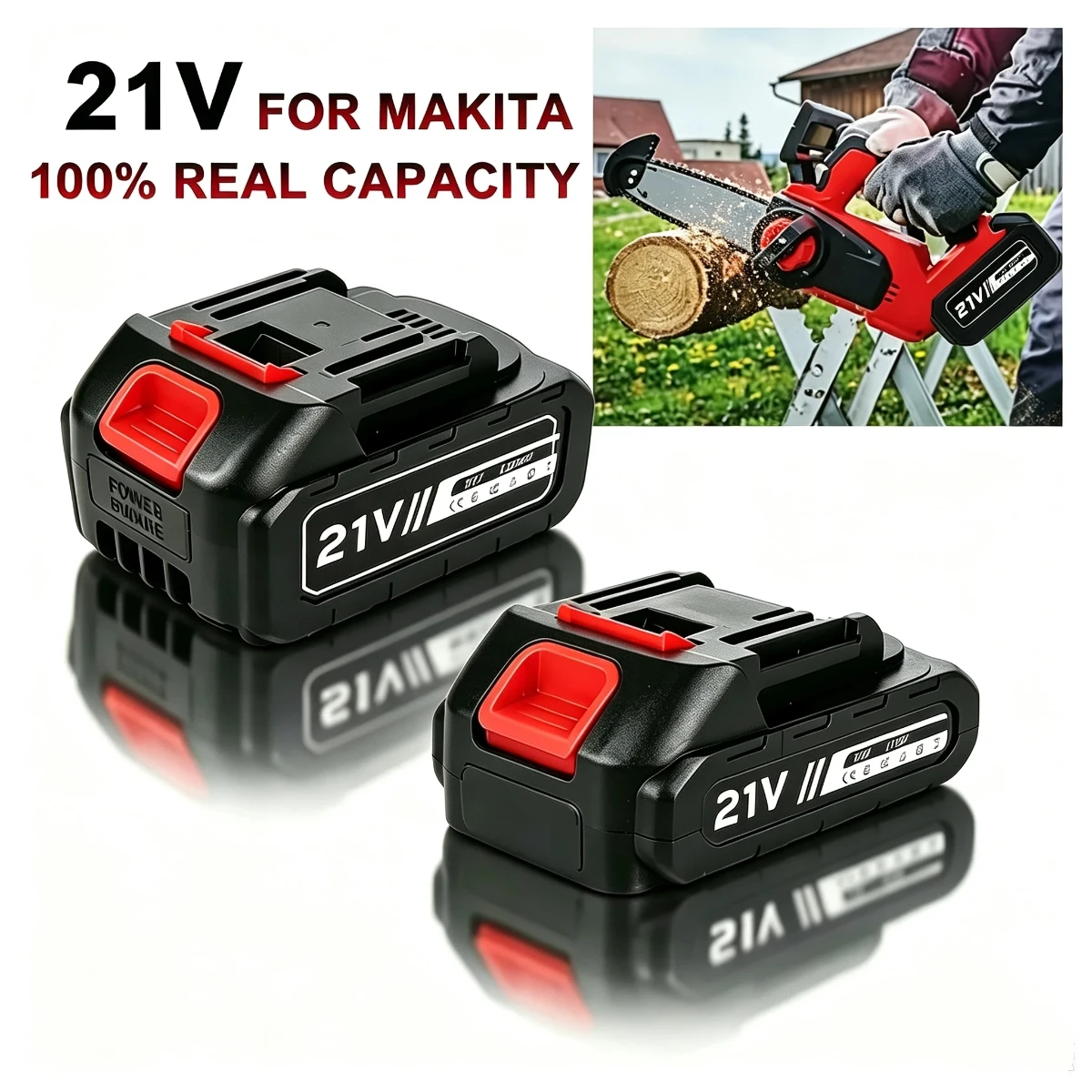 2/1PCS Batteria al litio 18650 da 1500mAh 21V, pacco batteria ricaricabile con protezione 3MOS, 5 core, 10 sezioni, per trapano avvitatore senza fili, smerigliatrice angolare, motosega, utensili
