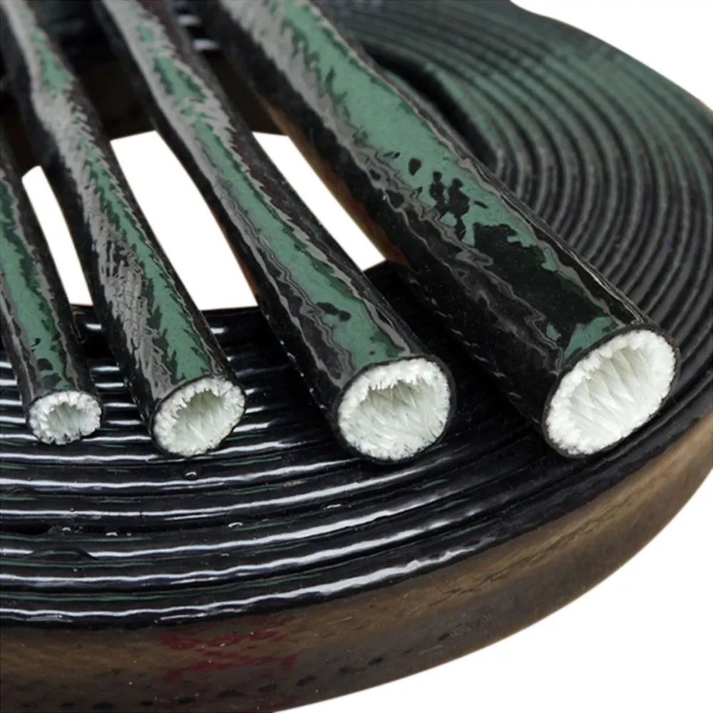 High Temperature Resistant Fiberglass Tube Silicone Resin Coated Glass Fiber Braided Fireproof Sleeve Fire Retardant Casing Pipe