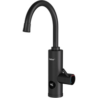 Fudeer 3300W 220V Black Electric Kitchen Hot Water Tap Instant Hot Stainless Steel Water Faucet Heater Cold Heating Faucet