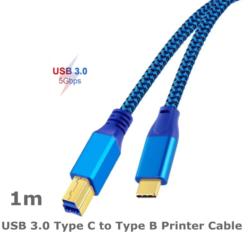 

Кабель USB C — USB B 3.0 длиной 5 футов, высокоскоростной кабель USB 3.0 типа C — USB B для принтера Brother Canon HP Epson Laserjet