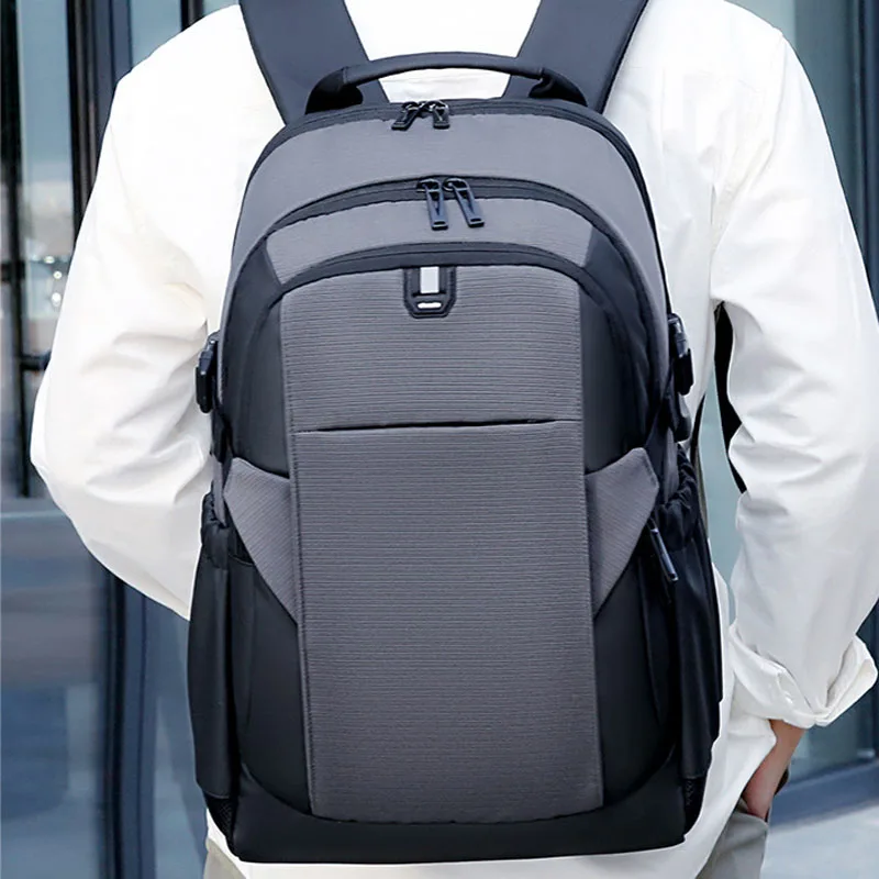 2023 new large capacity oxford cloth Backpack for Work and Travel 17-inch Computer Bag USB Charging Tie Trolley Case