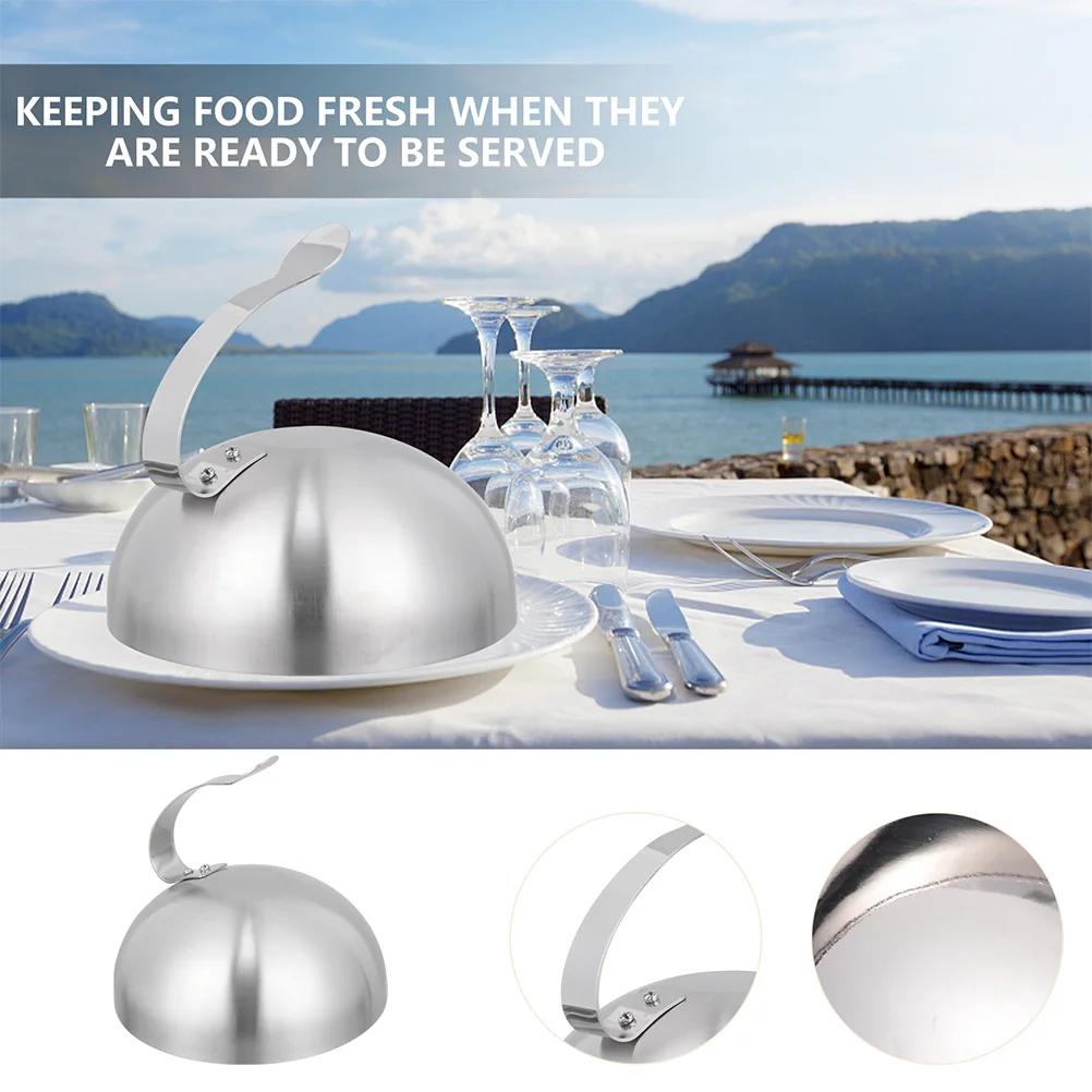 

Keeping Rapeseed Hood Steaks Stainless Steel Dishes Cover Micro-wave Oven Silver