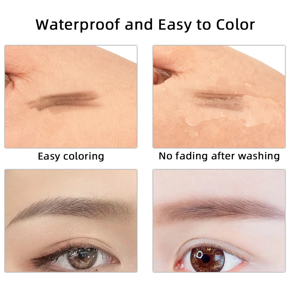 

1 set 1 Set Of Waterproof Eyebrow Dark Brown Wood Brow Pencil With Sharpener For Makeup Artists Long Lasting Eyebrow