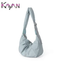 Borsa Hobo a tracolla da donna di nuovo Design in stile coreano borsa a tracolla Casual in Nylon grande per borsa a tracolla increspata femminile