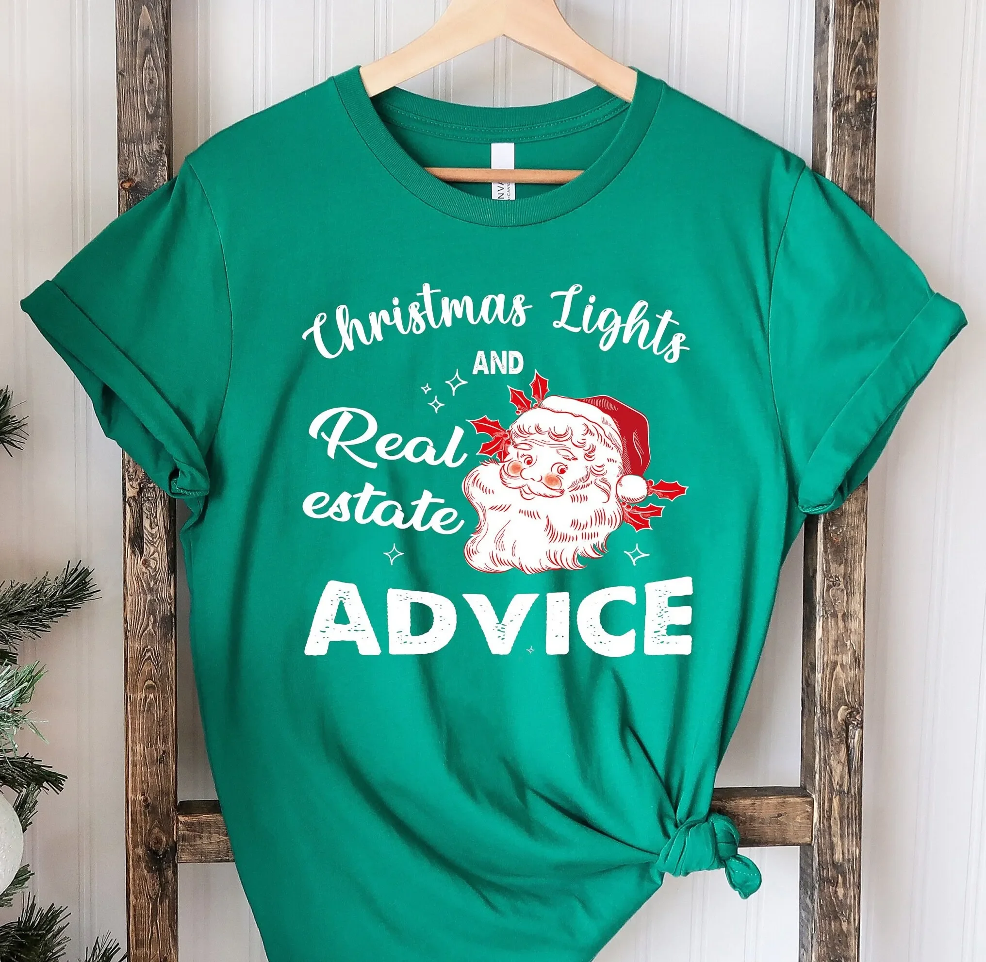 Christmas Lights and Real Estate Advice T Shirt for Realtor