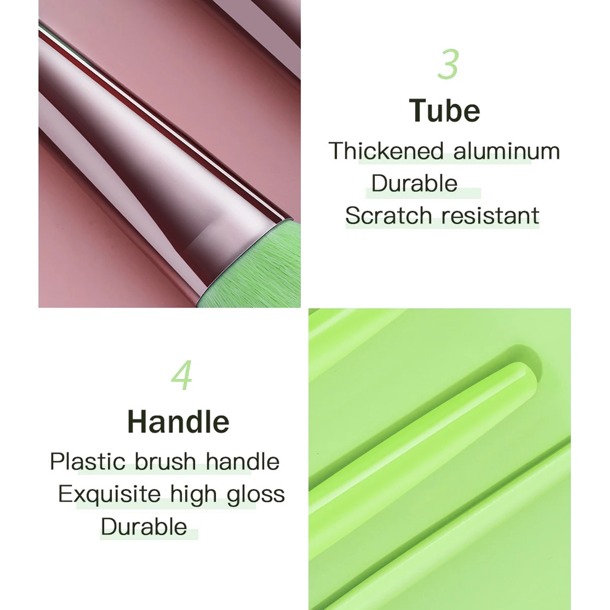 12 SZTUK Wielofunkcyjnych Pędzli do Makijażu w Kolorze Fluorescencyjnej Zieleni Profesjonalny Zestaw Narzędzi do Makijażu do Podkładu, Różu, Cieni do Powiek