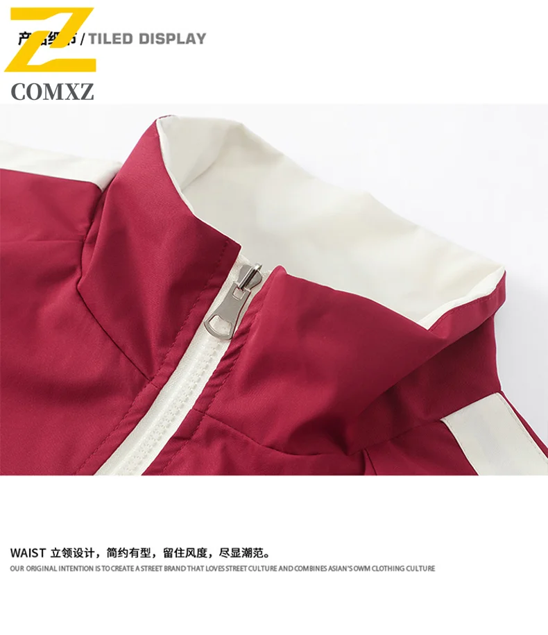 سترة EiAO عتيقة كولوربلوك قابلة للعكس للرجال والنساء بياقة واقفة معطف عمال مقاوم للرياح مقاوم للماء ملابس الشارع الشهير طراز 2025 #6