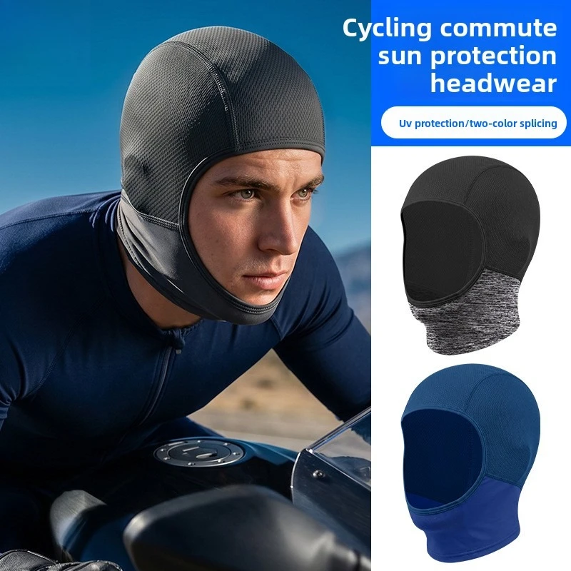 Cycling Sun Protection Head Mask Thin Breathable Mesh Quick Dry Ice Silk Full Face Cover for Summer Motorcycle Riding