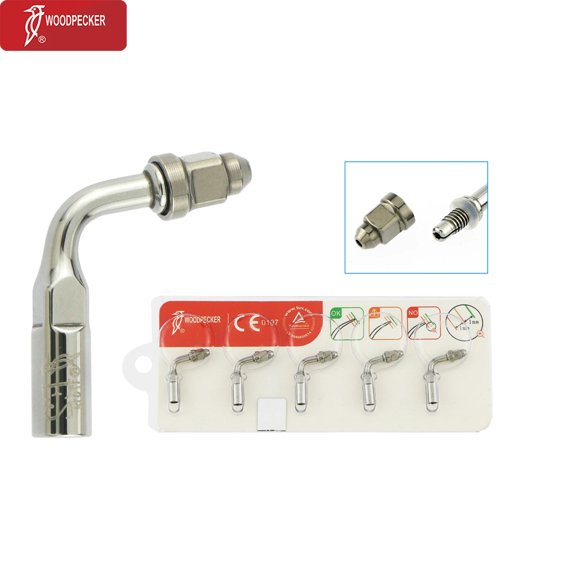 100% Dental Ultrasonic Endo Scaler TipS Scaling Endo Perio Fit EMS Handpiece E2