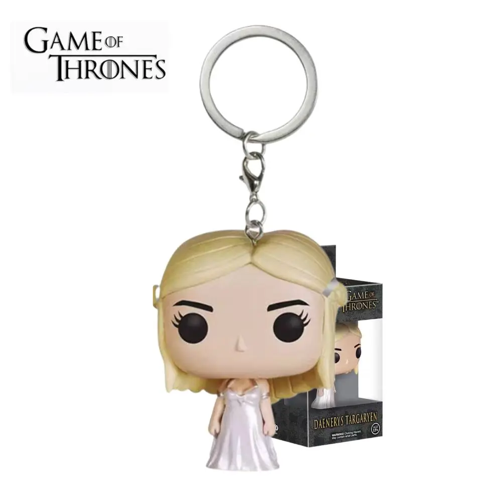 New Arrival  Pocket Keychain Official Game of Jon Snow Throne Characters Action Figure Collectible Toys For Child Gifts