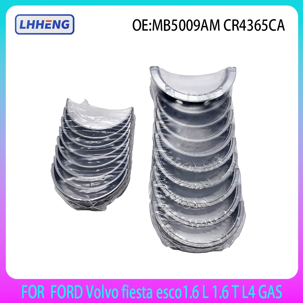 Conjunto principal e rolamento de biela do virabrequim do motor para ford volvo fiesta esco s60 v40 v60 1.6 1.6 l t gás mb5009am cr4365ca cr4365xp