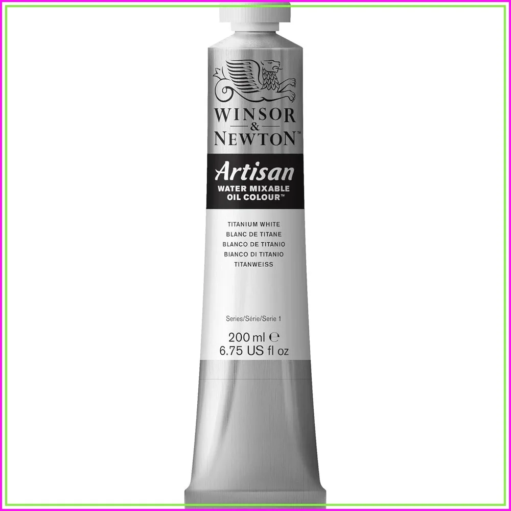 

Water Mixable Oil Color, 200ml Titanium White, No Solvents Needed