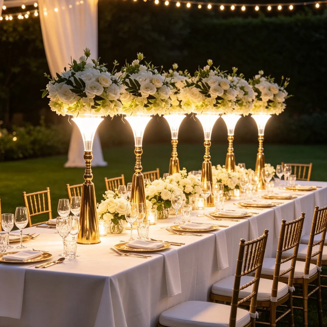 4-10pcs f30 Acrylic Wedding Table Modern Event Backdrop Candle Holder Candelabra Centerpiece for Parties