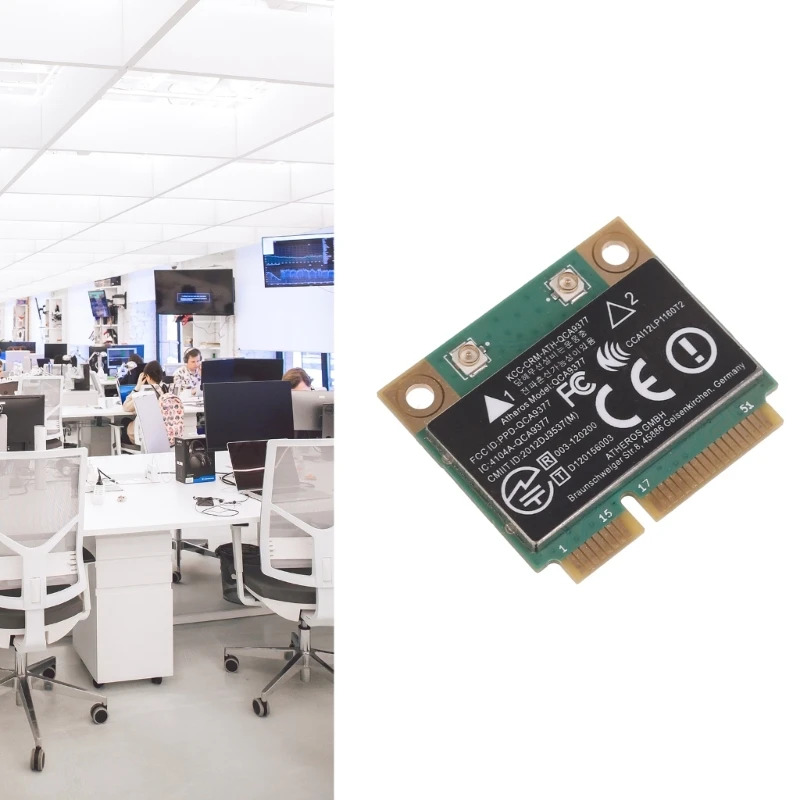 محول لاسلكي QCA9377 بسرعة 433 ميجابت في الثانية، بطاقة واي فاي، بطاقة شبكات، محول واي فاي PCIE صغير