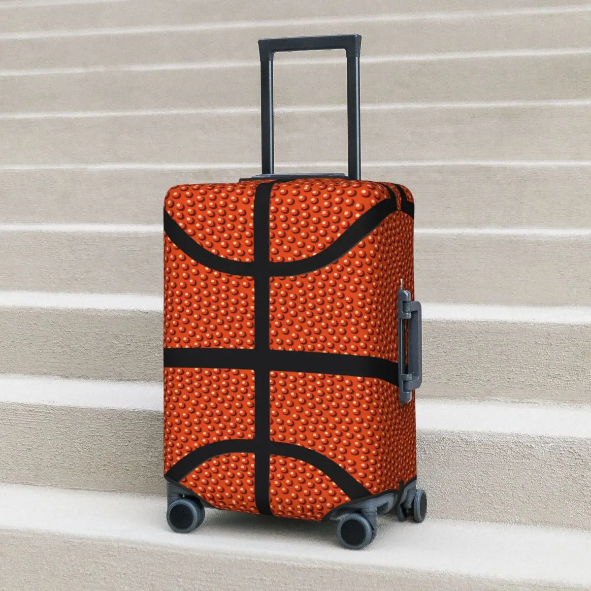 

Чехол для чемодана с текстурой баскетбольной площадки, эластичный, для деловых поездок и отдыха, защитный аксессуар для багажа