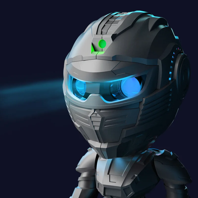 Futuristic UFO Planet Robot Desktop Ornament LED Galaxy Star Nebula Projector Atmosphere Night Light Creative Gift For Home Offi