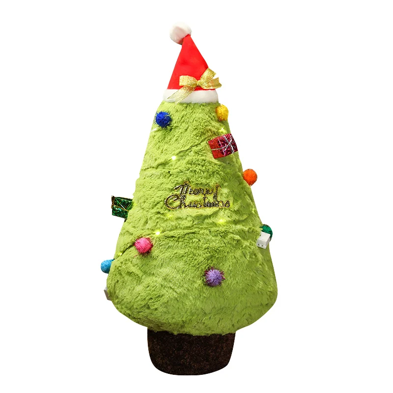 20/30/55/75cm Simulation Christmas Tree Plush Toys Cute Evergreen Plush Pillow Dolls Soft Pillow Christmas Dress Up Gift