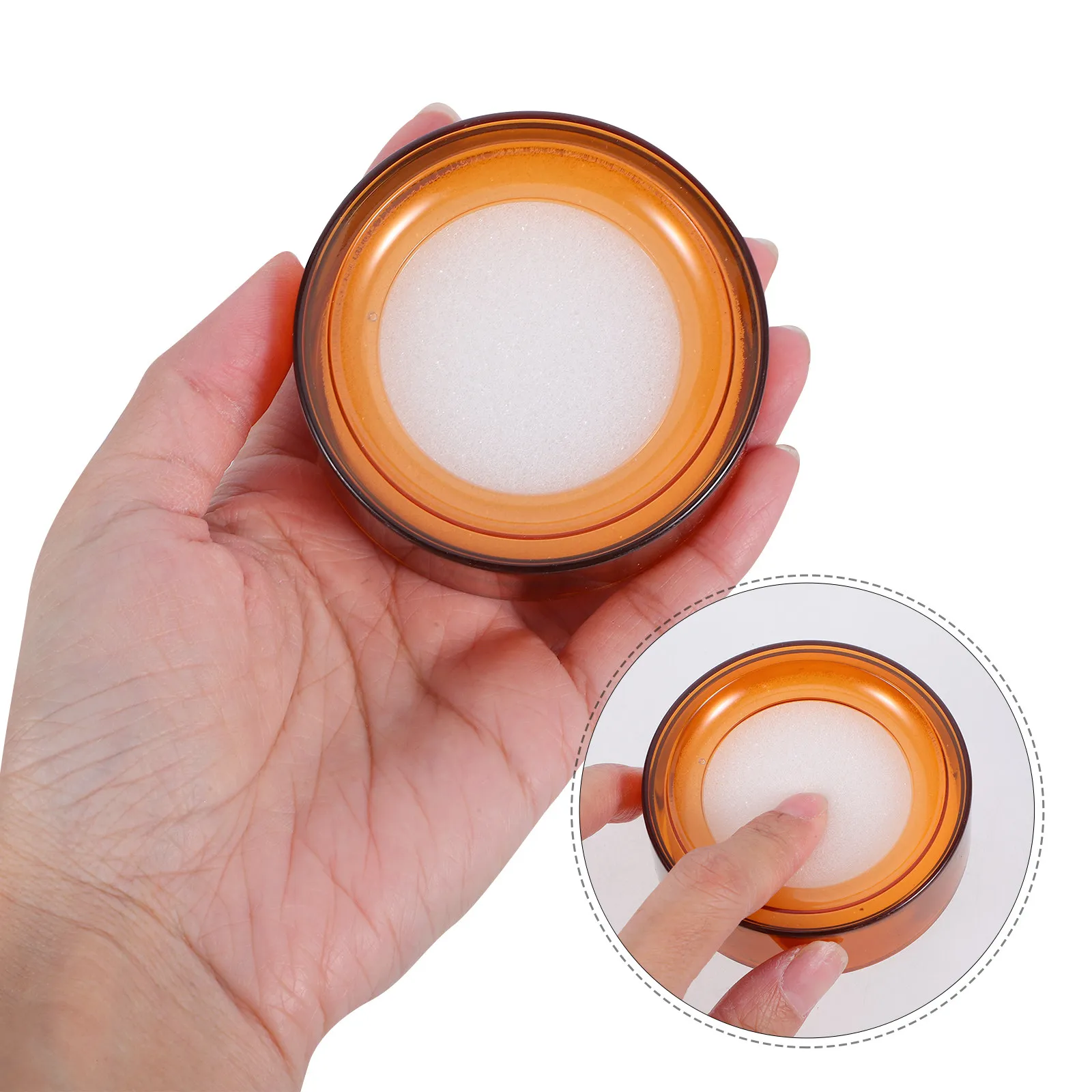 

Набор из 2-х настольных увлажнителей для пальцев: круглые пластиковые губки для увлажнения кончиков пальцев при пересчете денег и работе с документами