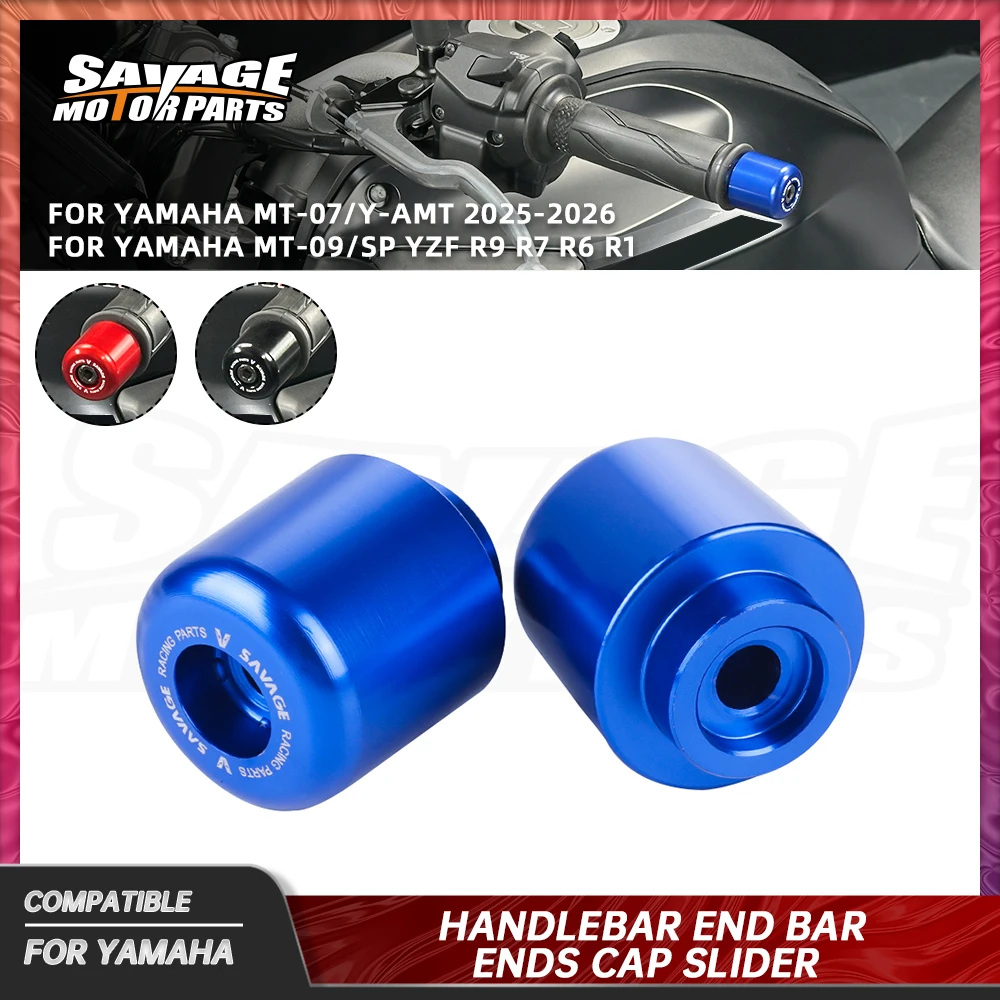 

2026 Handlebar End Bar Ends Cap Slider For Yamaha MT07 MT-07 MT09/SP Y-AMT YZF-R9 Hand Grip Plugs Handle Bar Ends Weights Slider