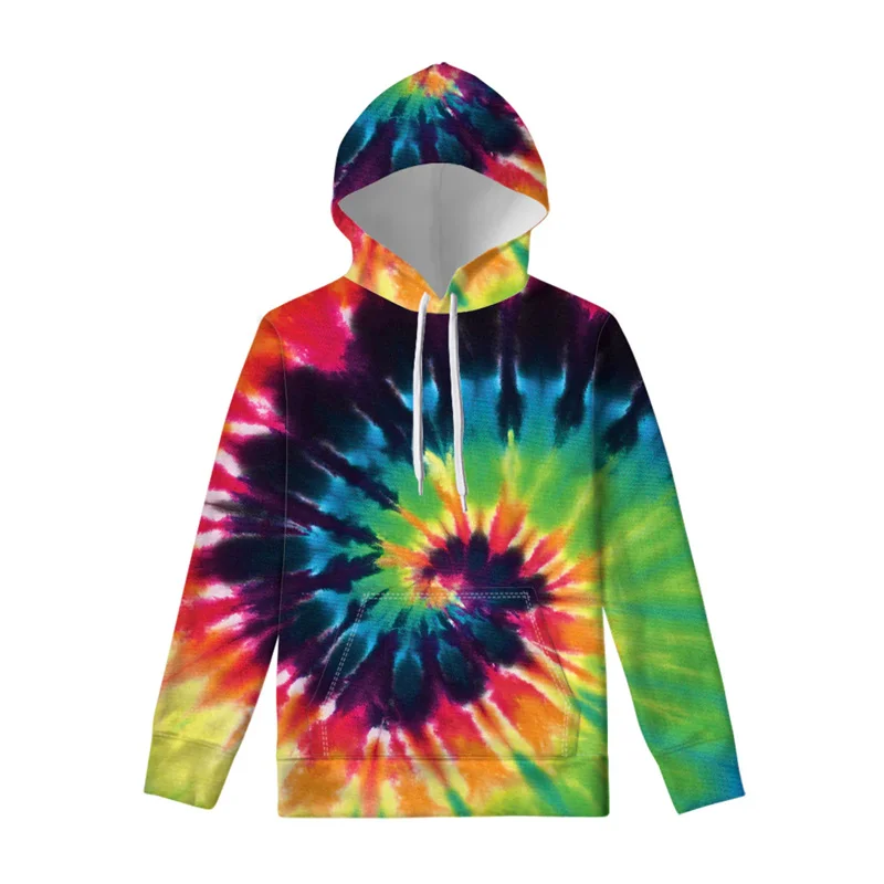 

3D Tie-dye Printed Hoodies Fashion Trend Long Sleeve Spring Autumn Simple Couple Hoodie Casual Oversized Harajuku Sweatshirts