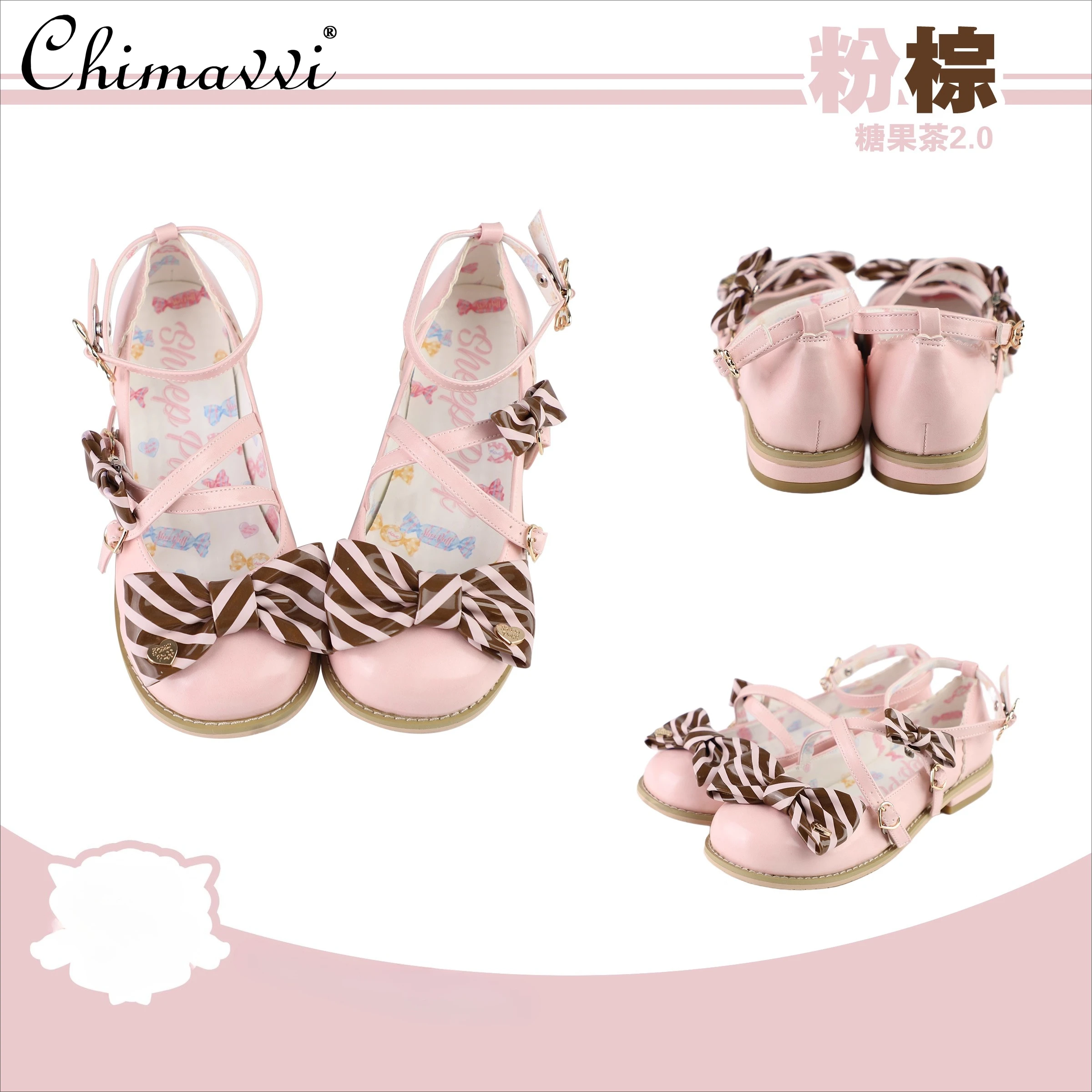 

Маленькие кожаные туфли в стиле Лолиты, милые элегантные маленькие кожаные туфли с бантом, новинка 2025, осенние женские универсальные туфли Мэри Джейн на низком каблуке для милых девочек