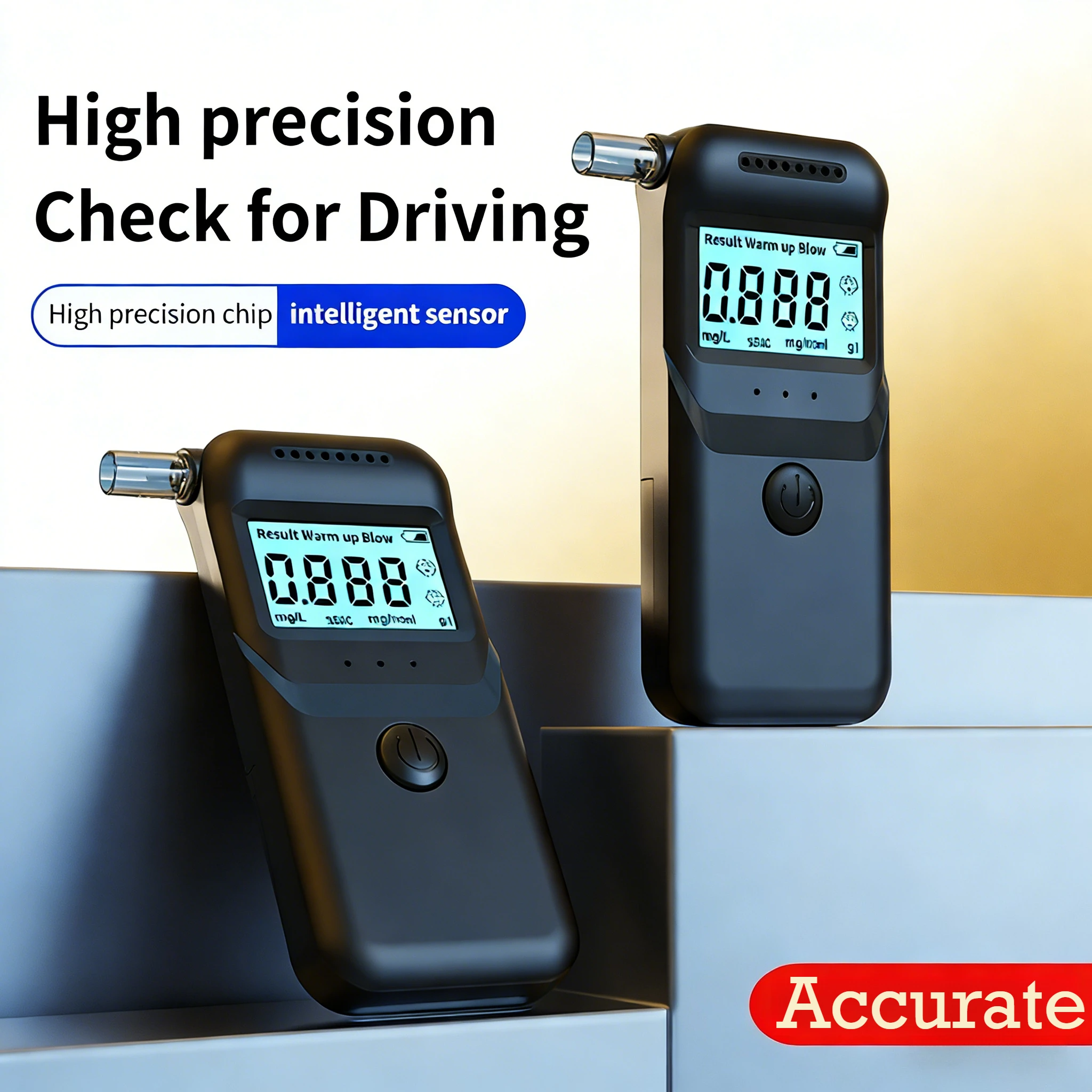 Accurate Digital Portable Breathalyzer LCD Display Alcohol Breath Tester Detector Drunk Driving Analyzer For Car Home Party Use