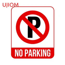 UJIOM 13cm × 10.8cm No Parking Sign Wall Sticker Simple Funny Graphics Decoration Decals Creativite Door Window Chambre