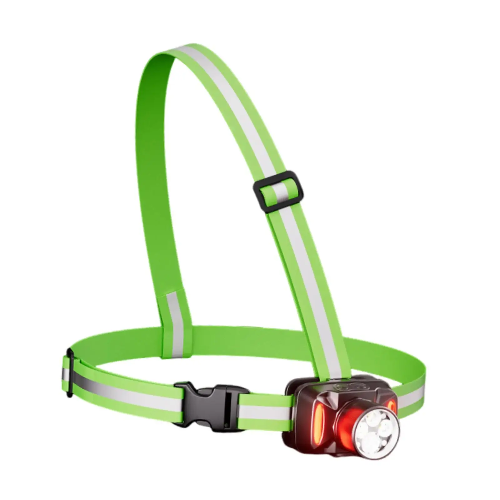 Rechargeable Night Running Light High Visibility Warning Lamp with Reflective Strap for Cycling Jogging Hiking