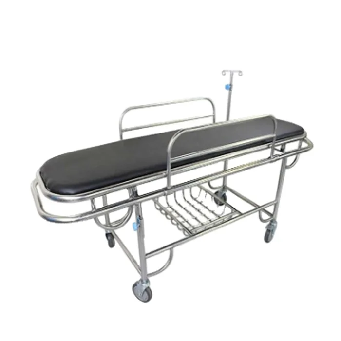 

EU-ST606 Ambulance Emergency Cart Stainless Steel Patient Stretcher Trolley for Hospital use