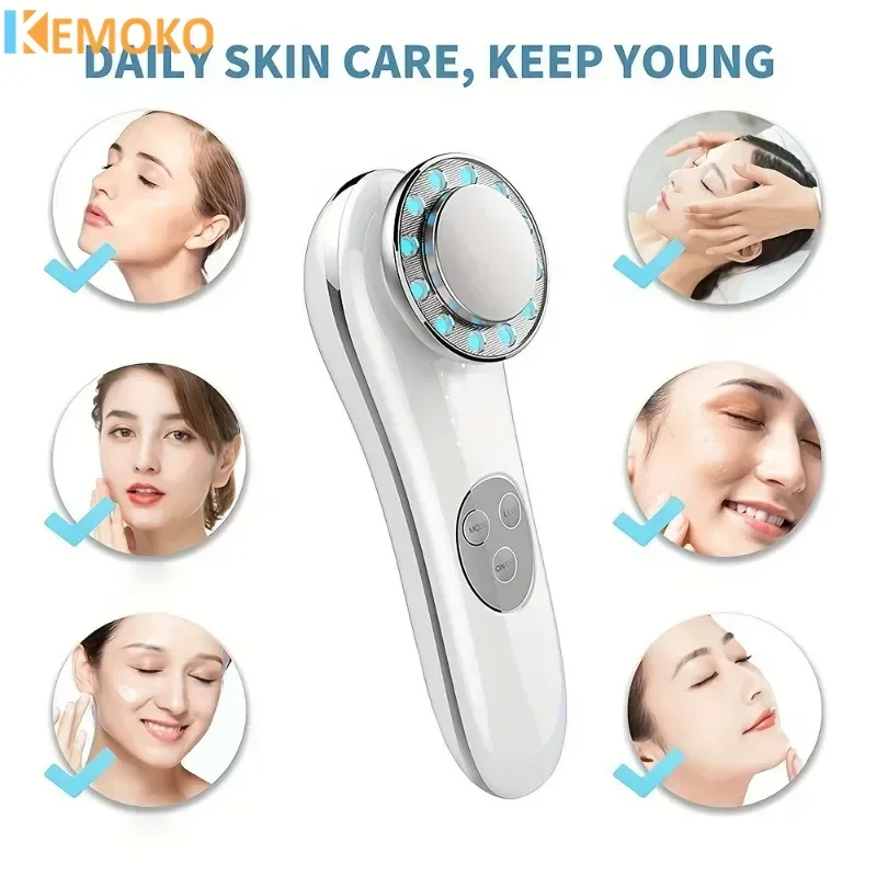 

Cold and Hot Induction Device, Micro Current Massage Device, Pore Contraction and Skin Rejuvenation Color Light Beauty Device