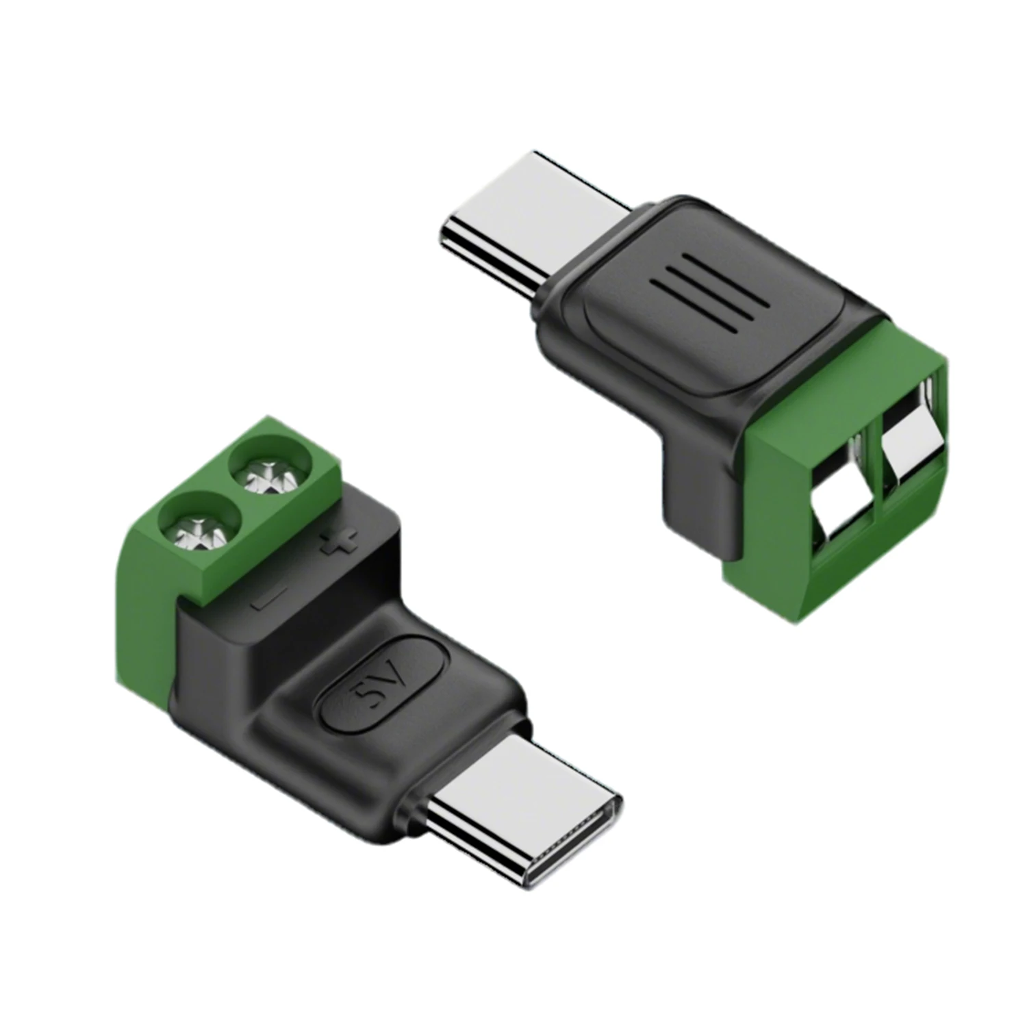 1pc 2 Pin to USB Type‑C/Micro USB Power Adapter OTG Solder‑Free DIY Power Supply Module 5V 9V 12V Portable Terminal Connector
