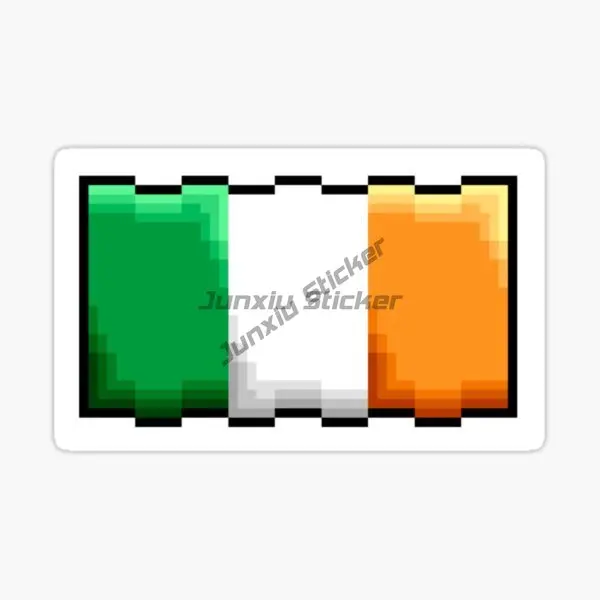 Irish Love Flag Emblem Car Stickers Vinyl Self Adhesive Flowers Suitable for Refrigerator and Computer Decoration Stickers