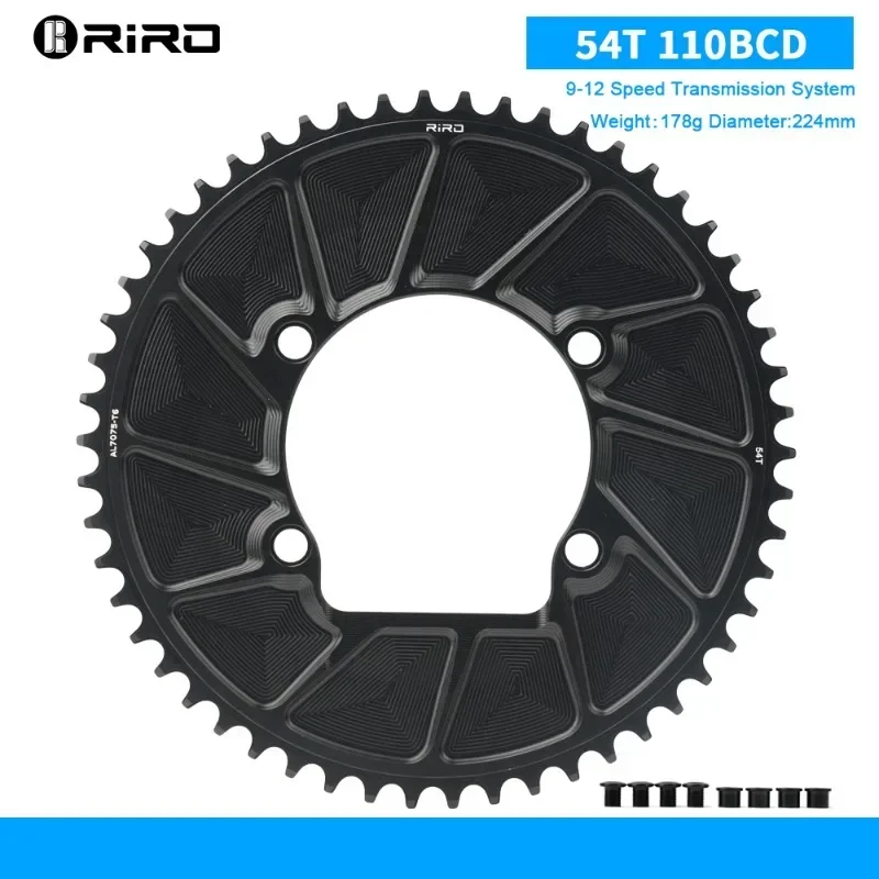 RIRO 110 BCD カーボンチェーンリング　54T 12S RIRO 110 bcd Road Bike Chainring 46T 48T 50T 52T 54T 56T 58T Semi