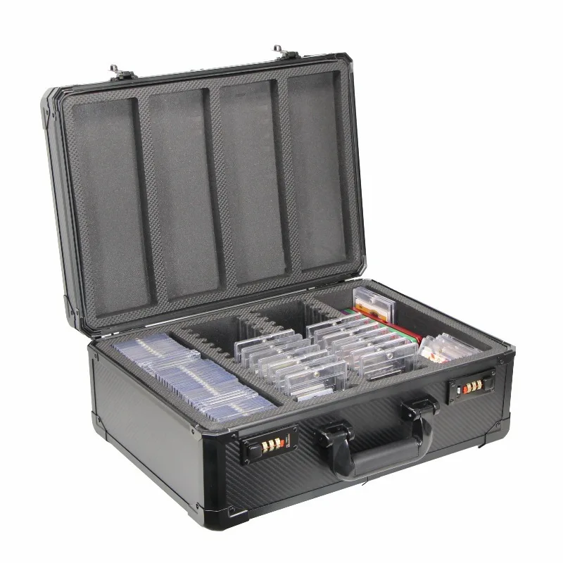 Four-card Double-layer Visual Card Storage Box, Rating Card Storage Box, Aluminum Alloy Toolbox.