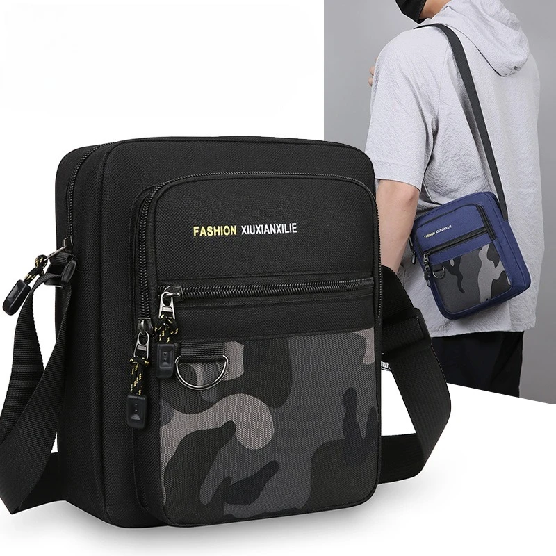 

New Messenger Bag Small Bag Women's Simple Oxford Cloth Bag Casual Small Square Bag Casual Shoulder Men's Bag