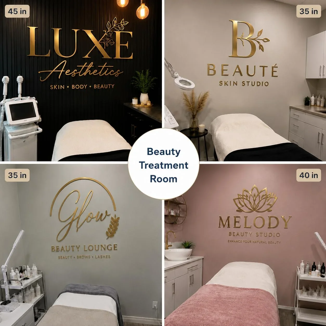 Custom Personalized 3D Acrylic Logo Sign Wall Mounted UV Print Plaque for Beauty Salon Office Shop Wall Decor