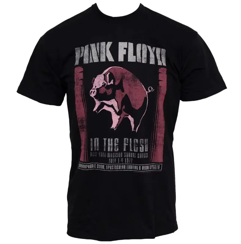 Pink Floyd in The Flesh 1977 Tour Flying Pig Graphic T-Shirt Cotton Men Women Streetwear Tee