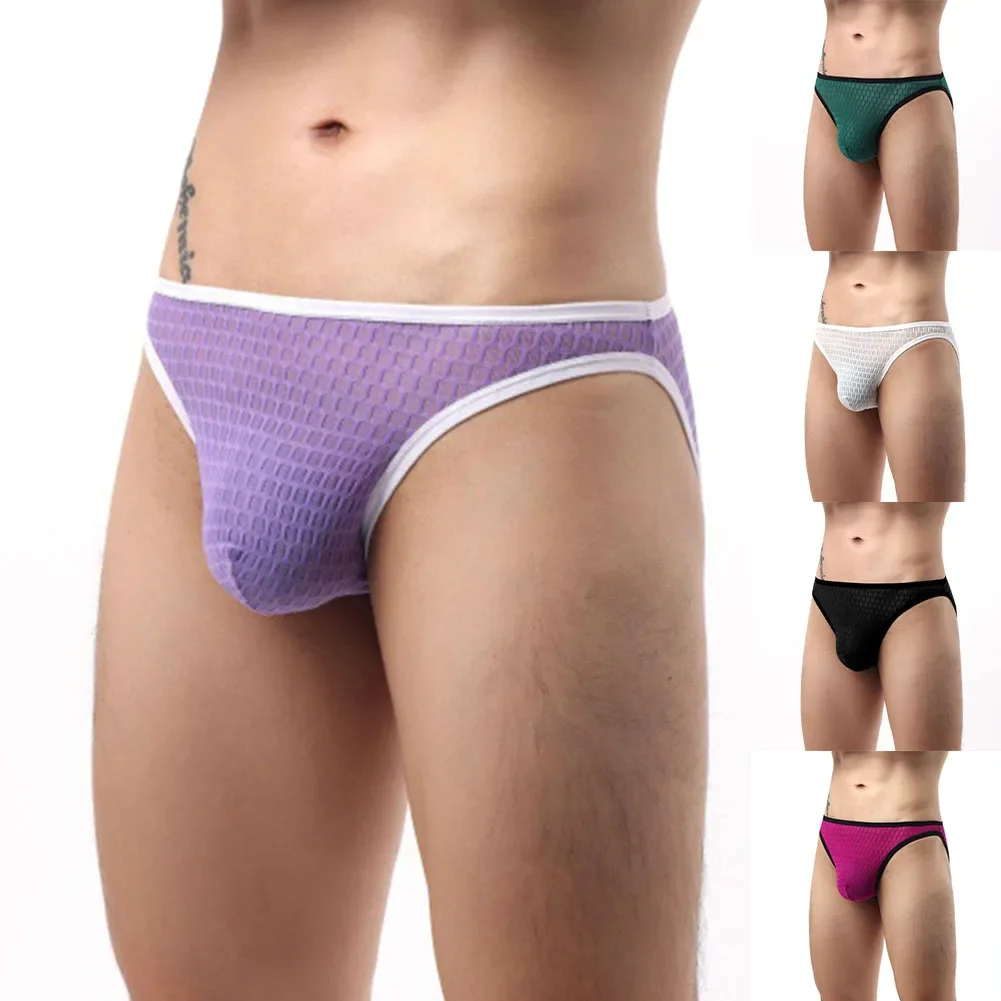 

Men Lace Gay Sissy Pouch Sexy Lingerie Sheer Underwear Lounge Briefs Breathable Underpants Men Breathable Low-Rise Men's Panties