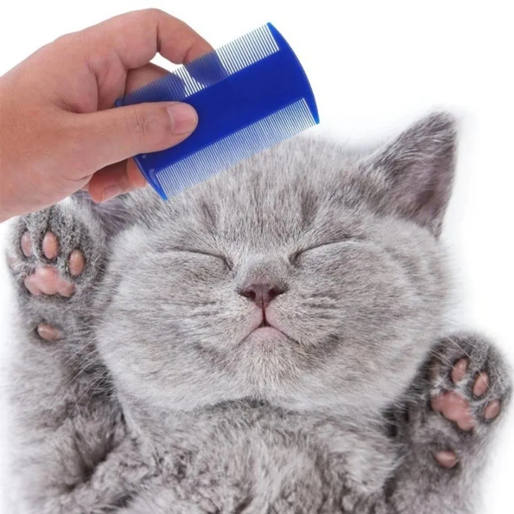 Juego de 6 peines para pulgas de ABS, peine de dientes finos para resultados rápidos, kit de peines para piojos, herramientas de tratamiento para piojos de la cabeza para mascotas pequeñas, medianas y grandes