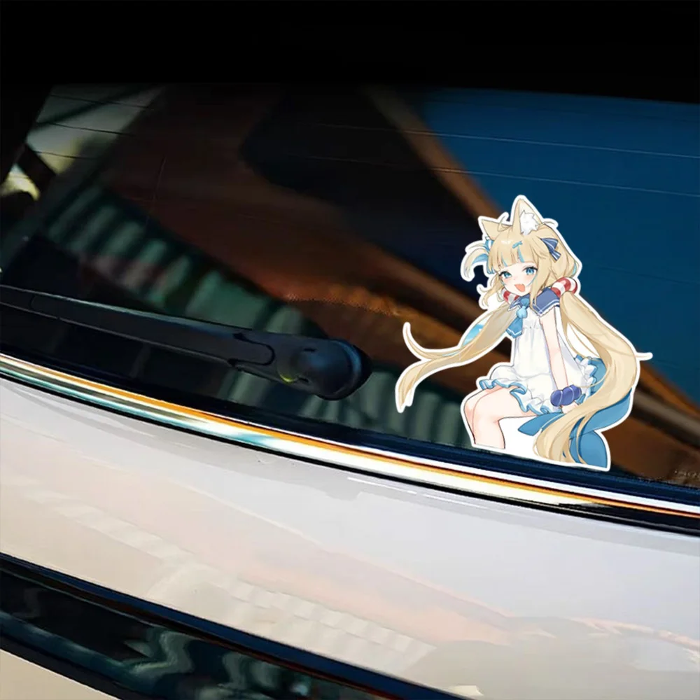 Car Sticker Waterproof Easy Install No Residue Anime Sameko Saba VTuber Vinyl Decal for Laptop,Motorcycle,Suitcase,Fridge,Guitar