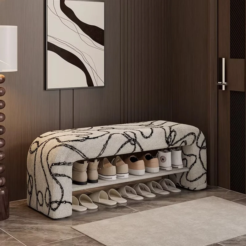 

Компактная скамья-банкетка для прихожей с хранением, узкая длинная сидушка для дома, простая компактная прикроватная скамья для спальни