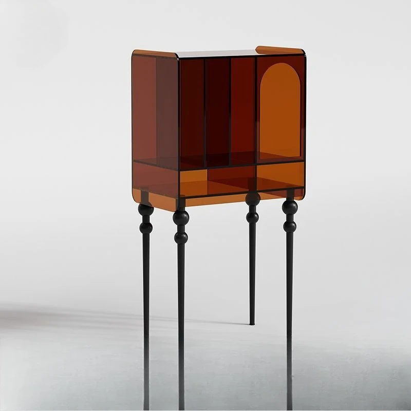 Acrylic Magazine Cabinet Bookcase Living Room Sofa Side Modern Simple