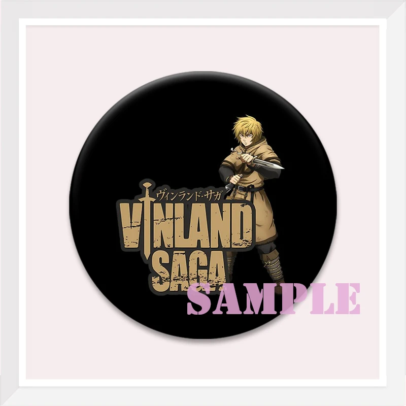 Vinland Saga Anime Badge Round Display Brooches for Backpack
