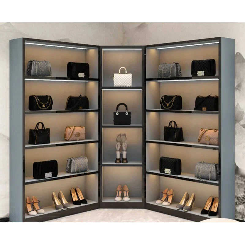 custom.Modern Aluminum Store & Studio Background Display Unit Bags Living Room Home Furniture