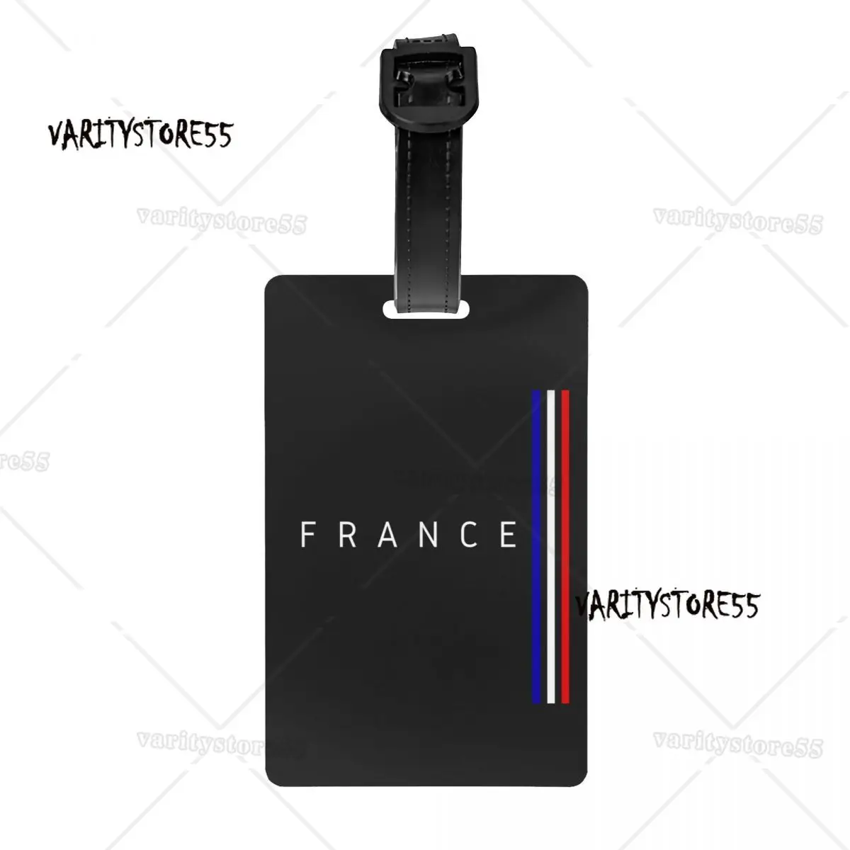 Custom French Flag France Pride Luggage Tags for Suitcases Patriotic Privacy Cover ID Label