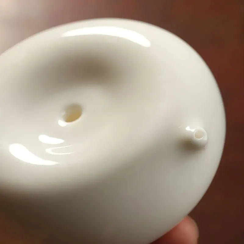 HVV Yangzhiyu White Porcelain Waterdrop Ceramic Inkstone Drip Inkstone Grinding Ink Bowl Drip Study Four Treasures Calligraphy