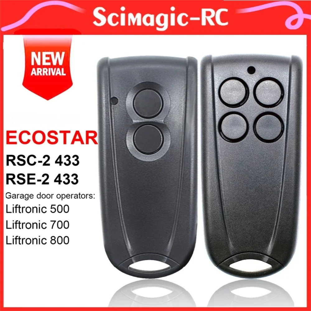 

ECOSTAR RSE2 RSC2 433MHz Rolling Code Remote Control Ecostar Remotes With Battery