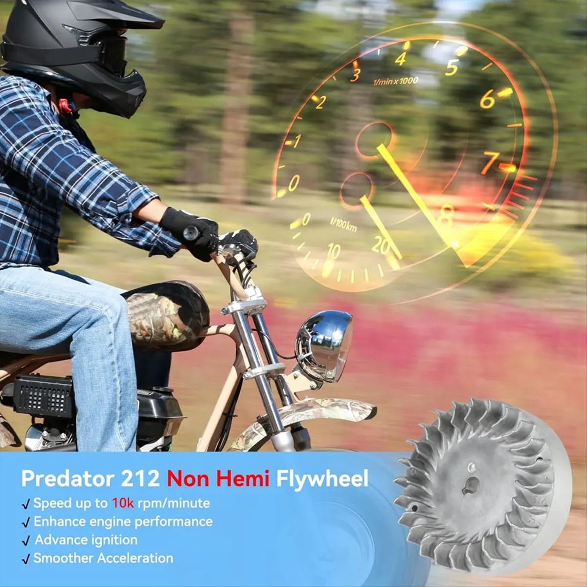 دولاب الموازنة الألومنيوم 10krpm لـ 212 محرك غير هيمي Ghost 212cc 224cc 69730 69736 Tilly CT200U BT200X #3