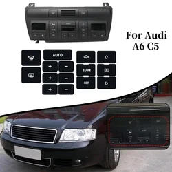 1Pc Black Car Air Condition Climate Heater Control Button Repair Sticker Trim Decals Car Interior Accessories for Audi A6 C5